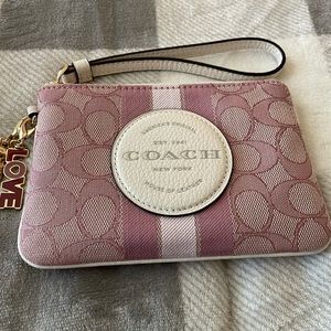 Pink coach wristlet